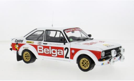 Diecast model cars Ford Escort RS 1800 Mk II No.2 Belga Rally du Condroz 1979 1/18 Sun Star