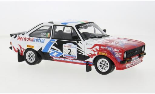 Diecast model cars Ford Escort RS 1800 Mk II No.2 Killarney Historic Rally 2019 1/18 Sun Star