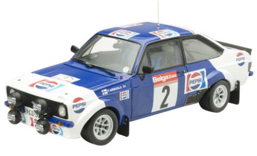 Diecast model cars Ford Escort RS 1800 MkII RS1800 No.2 Pepsi Circuit des Ardennes 1983 with Decals P.Airikkala/J.Piironen 1/18 Sun Star