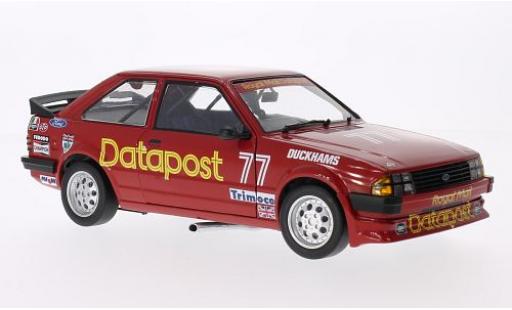Diecast model cars Ford Escort RS 1600i MKIII RHD No.77 Royal Mail Datapost British Saloon Car Championship 1984 R.Longman 1/18 Sun Star