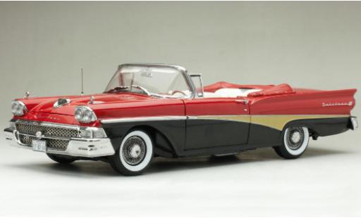 Diecast model cars Ford Fairlane 500 Convertible red/black 1958 1/18 Sun Star