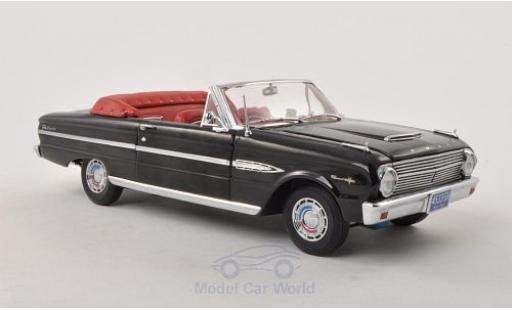 Diecast model cars Ford Falcon Berline Convertible black 1963 open 1/18 Sun Star