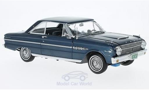 Diecast model cars Ford Falcon HardTop metallic blue 1963 without Vitrine 1/18 Sun Star