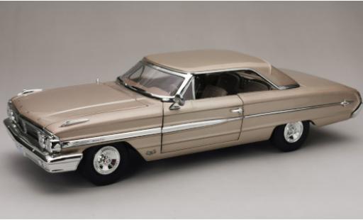 Diecast model cars Ford Galaxie 500 XL Hardtop metallic beige 1964 1/18 Sun Star