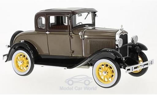 Diecast model cars Ford Model A Coupe brown 1931 1/18 Sun Star