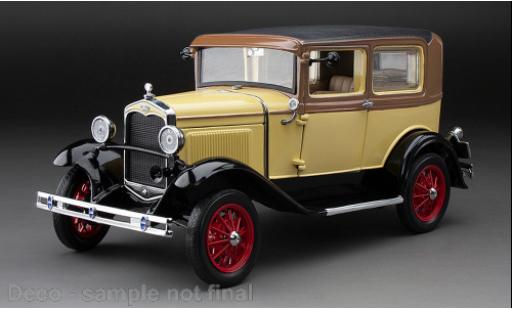 Diecast model cars Ford Model A Tudor yellow/brown 1931 1/18 Sun Star