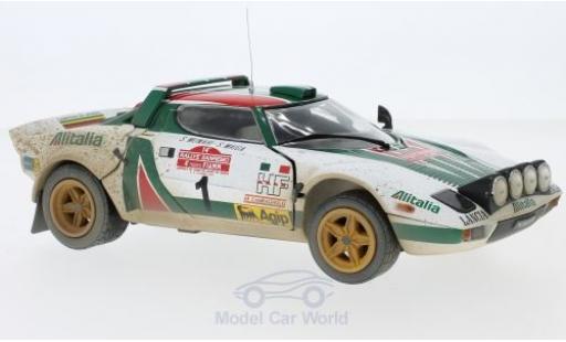 Diecast model cars Lancia Stratos HF No.1 Alitalia Rally WM Rally Sanremo 1976 Muddy Version S.Munari/S.Maiga 1/18 Sun Star