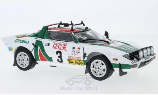 Diecast model cars Lancia Stratos Rallye HF No.3 Alitalia Rally WM Rally Marokko 1976 S.Munari/S.Maiga 1/18 Sun Star