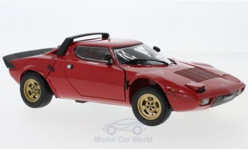 Diecast model cars Lancia Stratos Stradale red 1975 without Vitrine 1/18 Sun Star