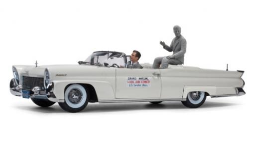 Diecast model cars Lincoln Continental 1958 Mk III Convertible metallic grey John F.Kennedy in Oregon 1960 with 2 Figuren 1/18 Sun Star