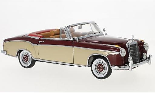 Diecast model cars Mercedes 220 Cabriolet SE Convertible red/beige 1958 1/18 Sun Star