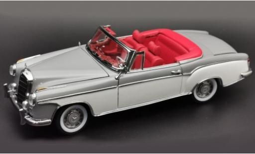 Diecast model cars Mercedes 220 Cabriolet SE Convertible (W180 II) grey/white 1958 hood ge&Atilde;&para;ffnet 1/18 Sun Star