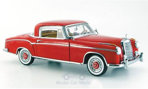 Diecast model cars Mercedes 220 Base SE red 1958 without Vitrine 1/18 Sun Star