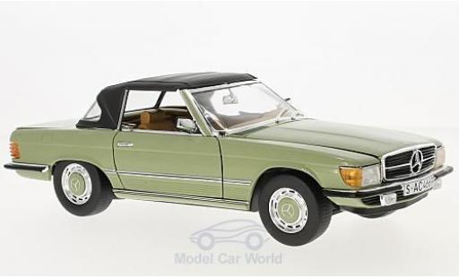 Diecast model cars Mercedes 350 Base SL green 1977 1/18 Sun Star