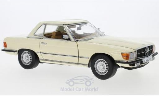 Diecast model cars Mercedes 350 Base SL (R107) beige 1977 HardTop 1/18 Sun Star