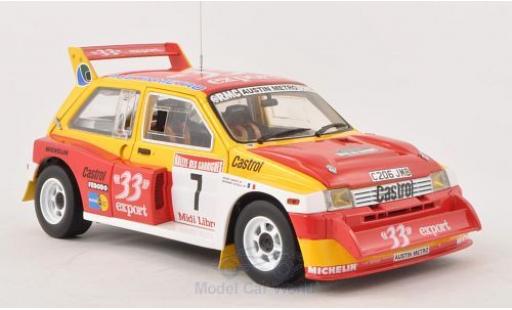 Diecast model cars MG Metro 6R4 No.7 33 Export Rally des Garrigues-Languedoc-Roussillon 1986 D.Auriol 1/18 Sun Star