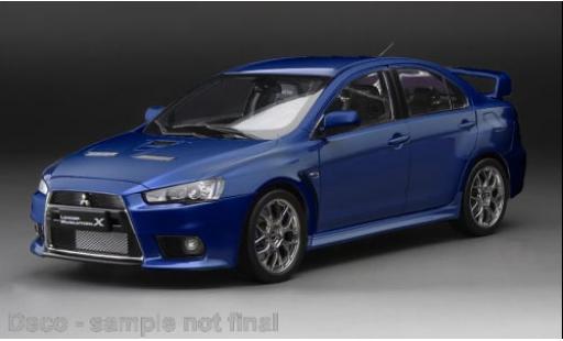 Diecast model cars Mitsubishi Lancer Evolution X metallise blue 1/18 Sun Star