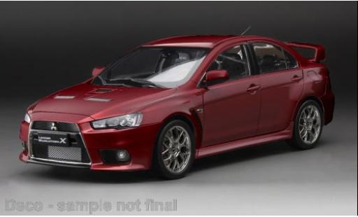 Diecast model cars Mitsubishi Lancer Evolution X metallise red 1/18 Sun Star