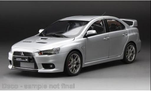 Diecast model cars Mitsubishi Lancer Evolution X silver 1/18 Sun Star