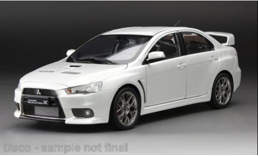 Diecast model cars Mitsubishi Lancer Evolution X white 1/18 Sun Star