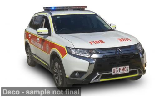 Diecast model cars Mitsubishi Outlander Base 2019 Queensland Fire and Emergency Service 1/43 Sun Star