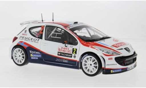 Diecast model cars Peugeot 207 S2000 No.2 Rally WM Rally Monte Carlo 2011 1/18 Sun Star