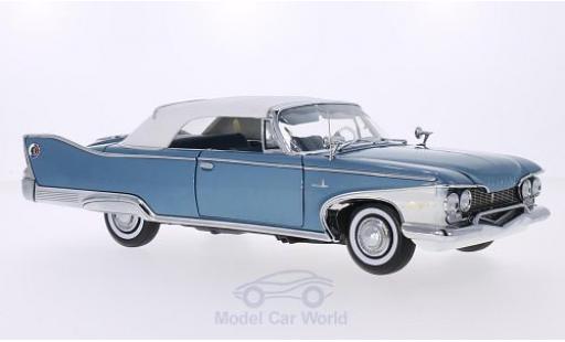 Diecast model cars Plymouth Fury Convertible metallic blue/white 1960 without Vitrine 1/18 Sun Star