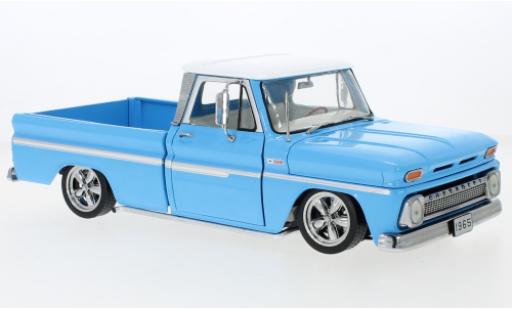 Diecast model cars Chevrolet C-10 lowrider Stepside Pick Up Low Rider blue 1965 1/18 Sun Star
