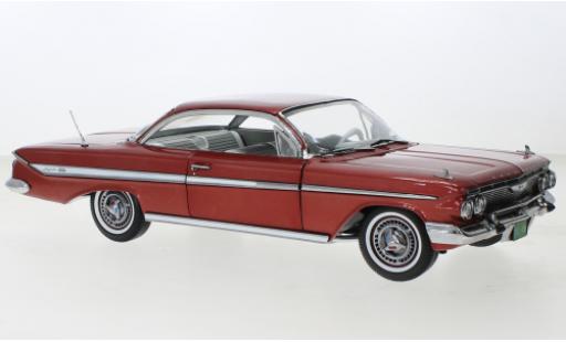 Diecast model cars Chevrolet Impala Coupe Sport metallise red 1961 1/18 Sun Star