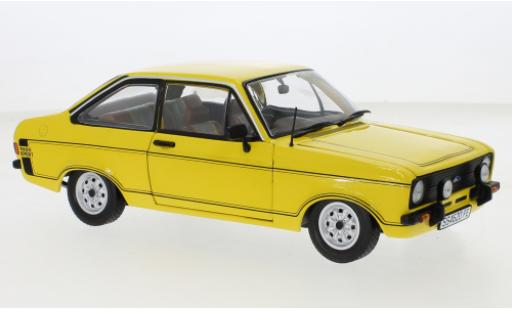 Diecast model cars Ford Escort Sport MK II 1600 yellow RHD 1975 1/18 Sun Star