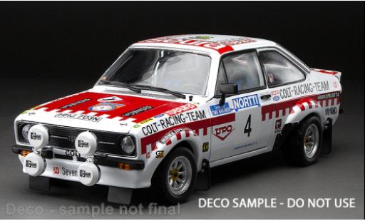 Diecast model cars Ford Escort RS 1800 Mk II No.4 Rally WM 1000 Lakes Rally 1975 1/18 Sun Star