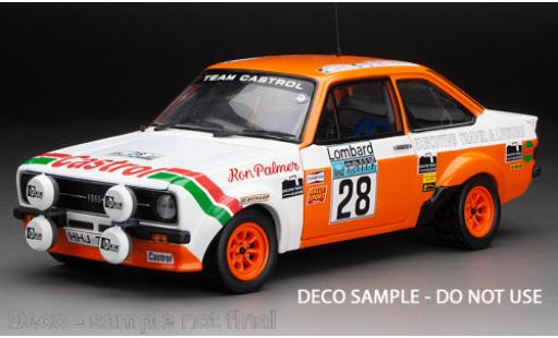 Diecast model cars Ford Escort RS 1800 Mk II RHD No.28 Rally WM RAC Rally 1978 1/18 Sun Star