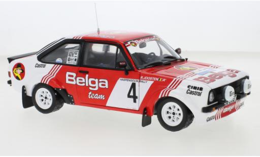 Diecast model cars Ford Escort RS 1800 MkII No.4 Belga Haspengouw Rally 1981 1/18 Sun Star