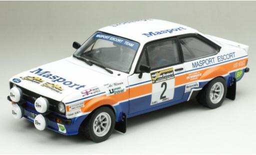Diecast model cars Ford Escort RS 1800 MkII RS1800 No.2 Masport Rally WM Rally Neuseeland 1977 1/18 Sun Star