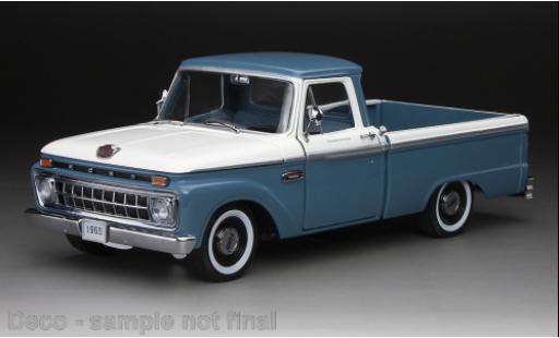 Diecast model cars Ford F-100 Pickup 00 Douane Cab blue/white 1965 1/18 Sun Star