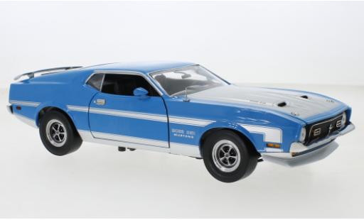 Diecast model cars Ford Mustang Boss 351 blue/grey 1971 1/18 Sun Star