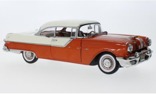 Diecast model cars Pontiac Star Chief Hardtop le cuivre/white 1955 1/18 Sun Star