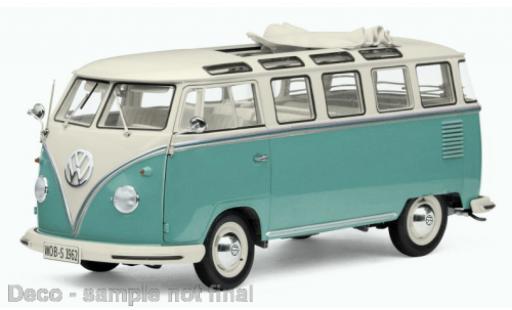 Diecast model cars Volkswagen T1 B Samba white/turquoise 1962 1/12 Sun Star