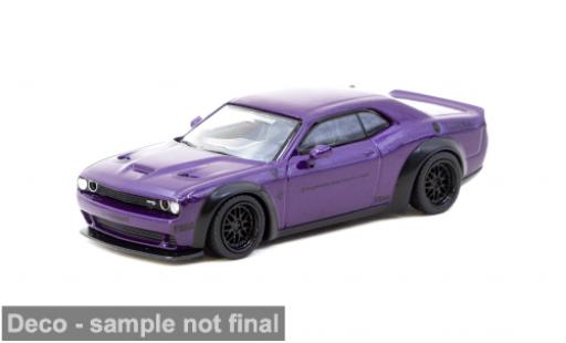 Diecast model cars Dodge Challenger SRT Hellcat purple 1/64 Tarmac Works