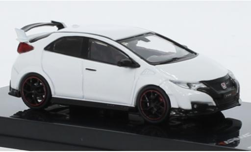 Diecast model cars Honda Civic Type R (FK2) white RHD 2016 1/64 Tarmac Works
