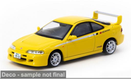 Diecast model cars Honda Integra DC2 Type R Mugen yellow 1/64 Tarmac Works