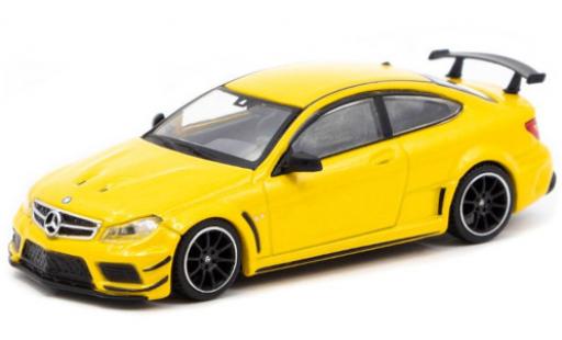 Diecast model cars Mercedes C AMG 63 Coupe Black Series (C205) metallic yellow 1/64 Tarmac Works
