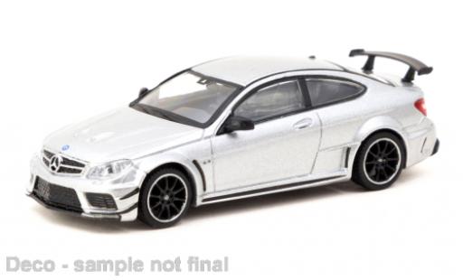Diecast model cars Mercedes C AMG C63 Coupe Black Series silver 1/64 Tarmac Works