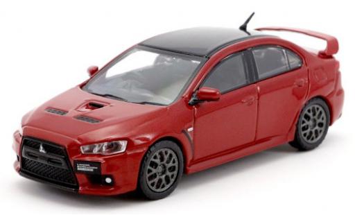 Diecast model cars Mitsubishi Lancer Evolution X Evo Final Edition metallic red/black RHD 1/64 Tarmac Works