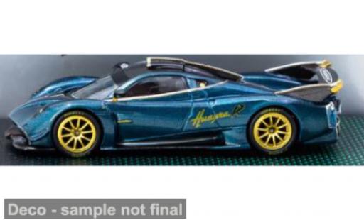 Diecast model cars Pagani Huayra R turquoise/gold 1/64 Tarmac Works