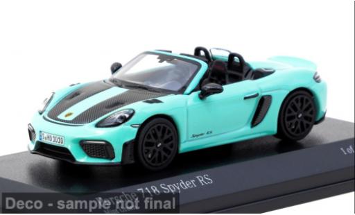 Diecast model cars Porsche 718 Spyder RS turquoise/black 1/64 Tarmac Works