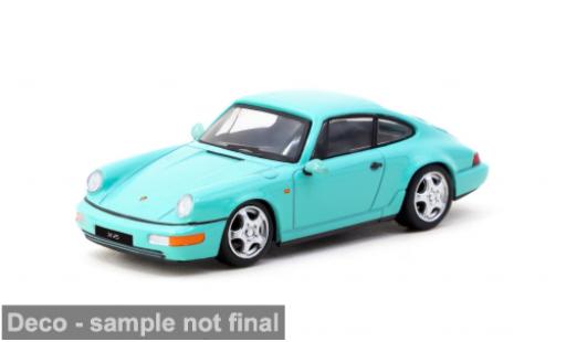 Diecast model cars Porsche 911 RS Carrera turquoise 1/64 Tarmac Works