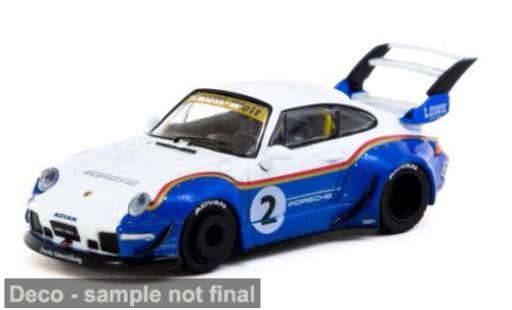 Diecast model cars Porsche 911 RWB blue/white 1/64 Tarmac Works