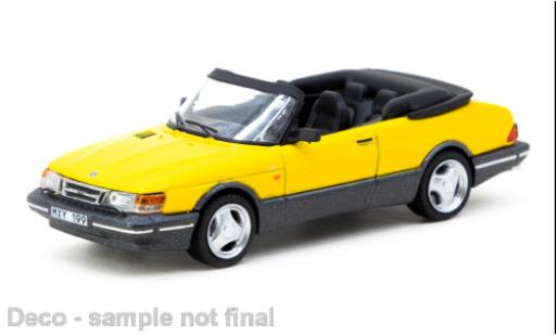 Diecast model cars Saab 900 Turbo yellow 1/64 Tarmac Works