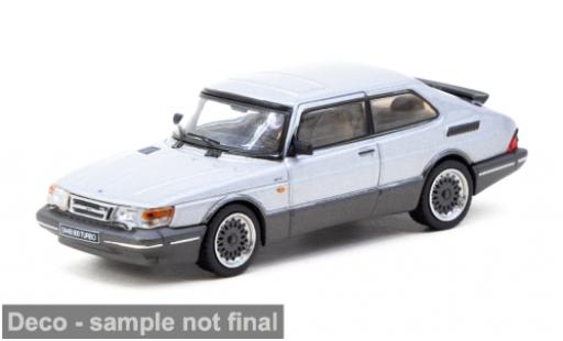Diecast model cars Saab 900 Turbo silver 1978 1/64 Tarmac Works